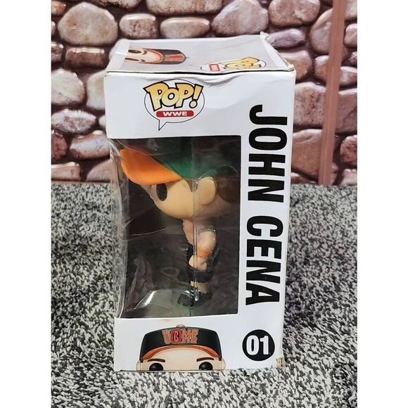 Funko Pop! WWE - John Cena #01 WWE Superstar Green Orange Hat #A2 - Picture 2 of 11